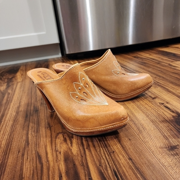 Festival Vintage Connie Leather/wood heeled mule - Picture 5 of 12